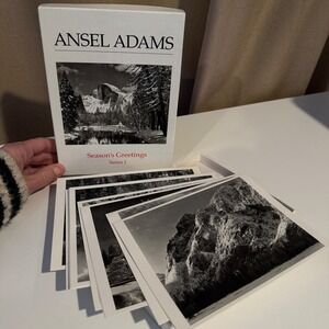 Ansel Adams Seasons Greetings Series I Notecards Boxed Set 8 Cards Envelopes X-1